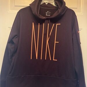 Nike Women’s  Brown Hoodie with Orange Logo